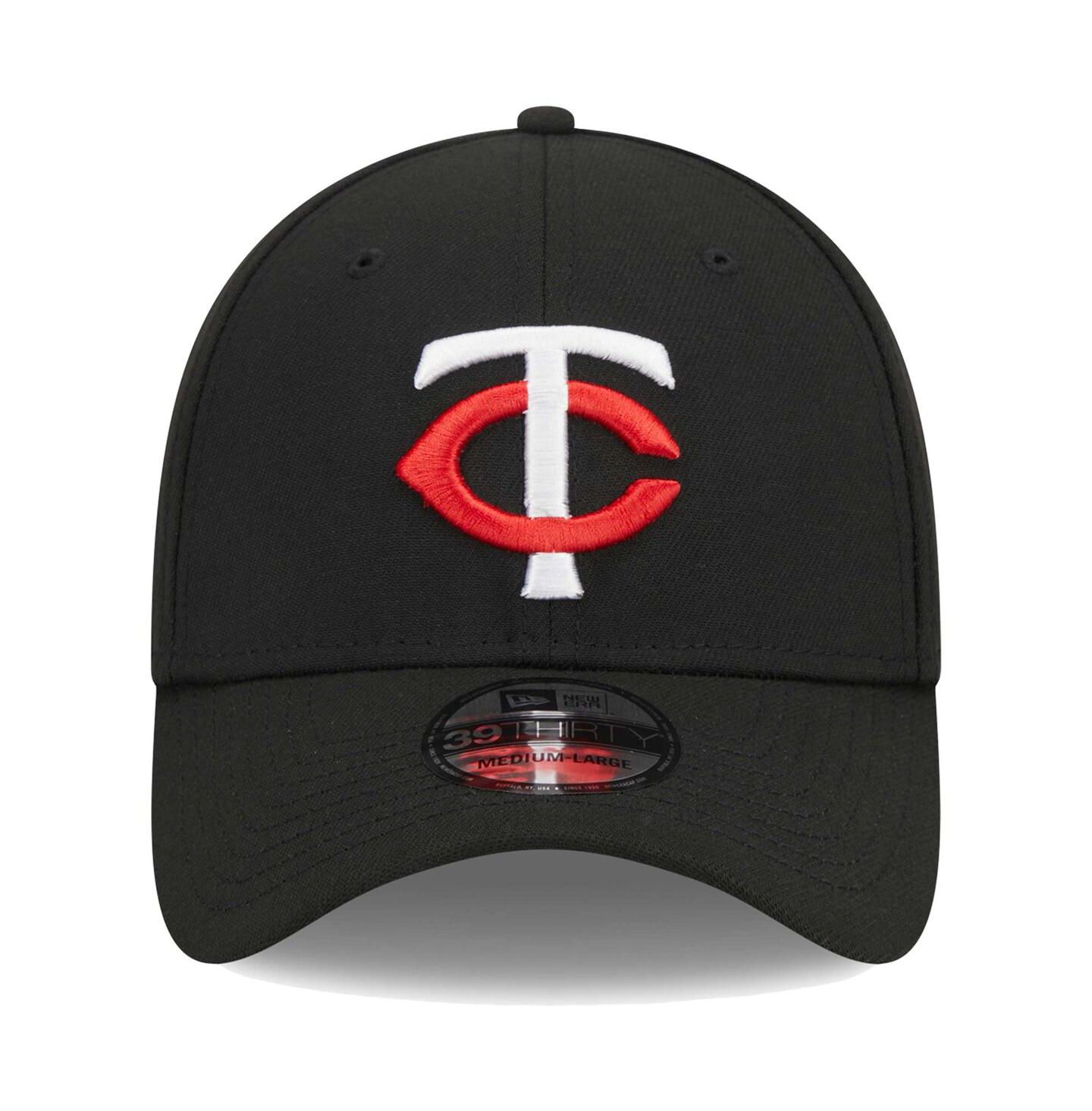 Мужская кепка New Era Black Minnesota Twins Logo 39THIRTY Flex Hat — фото 3