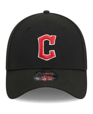 Men's Black Cleveland Guardians Logo 39THIRTY Flex Hat