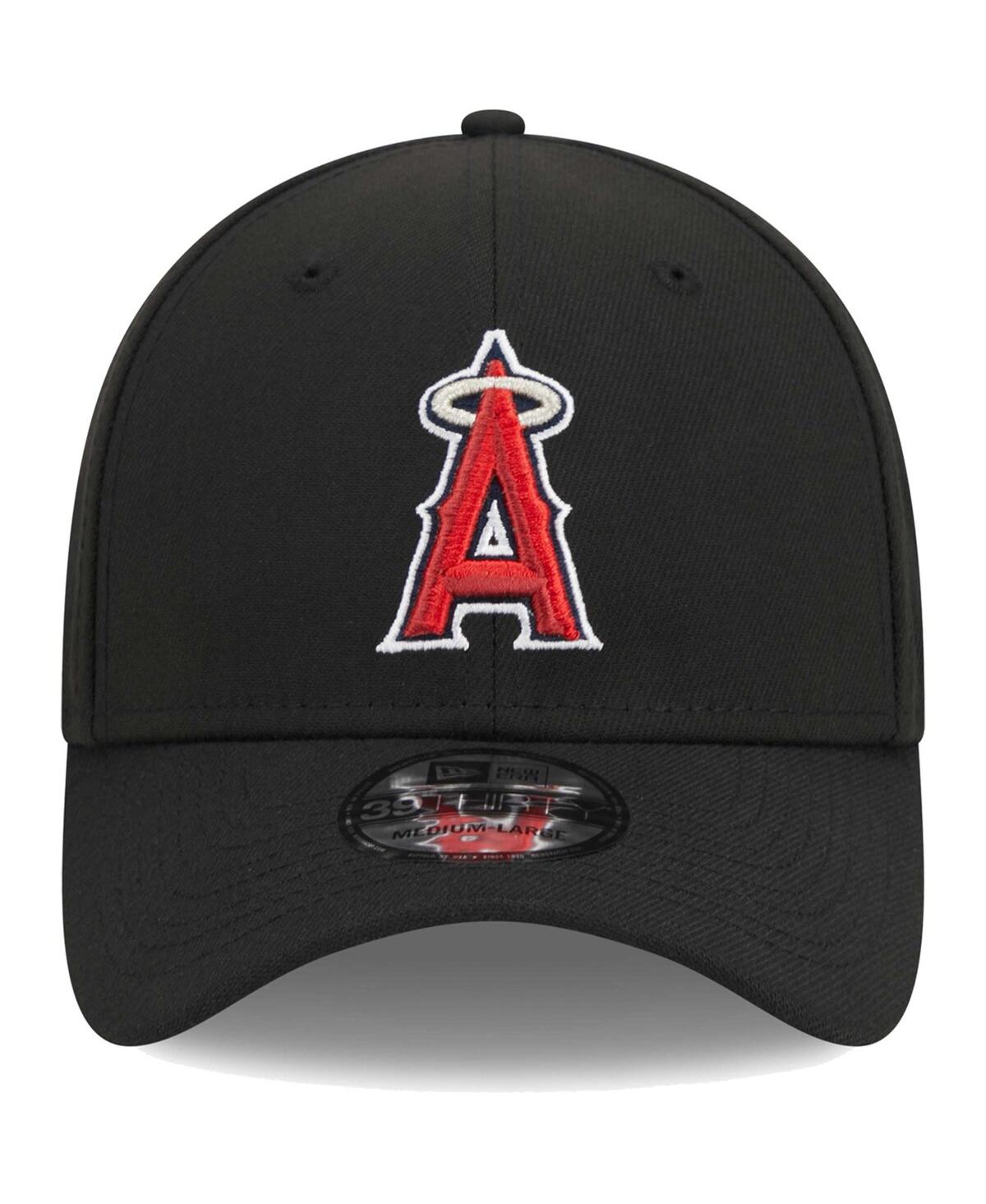 Men's New EraLos Angeles Angels Logo 39THIRTY Flex Hat - Black