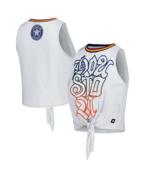 Женский топ The Wild Collective Gray Houston Astros Twisted Tie Front
