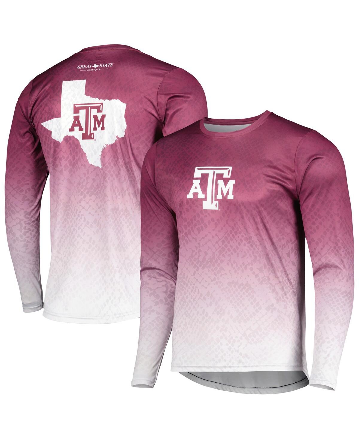 FLOGROWN MEN'S MAROON TEXAS A&M AGGIES KNOCKOUT STATE LONG SLEEVE T-SHIRT