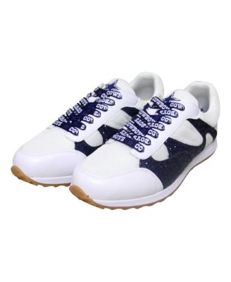 Women's White Dallas Cowboys Glitter Sneakers