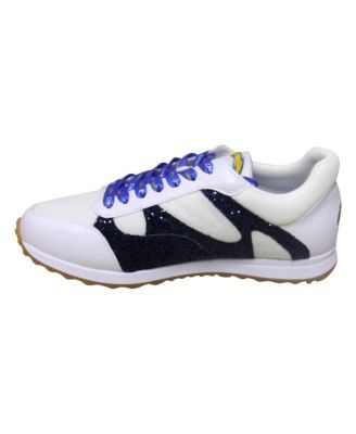 Women's White Los Angeles Chargers Glitter Sneakers