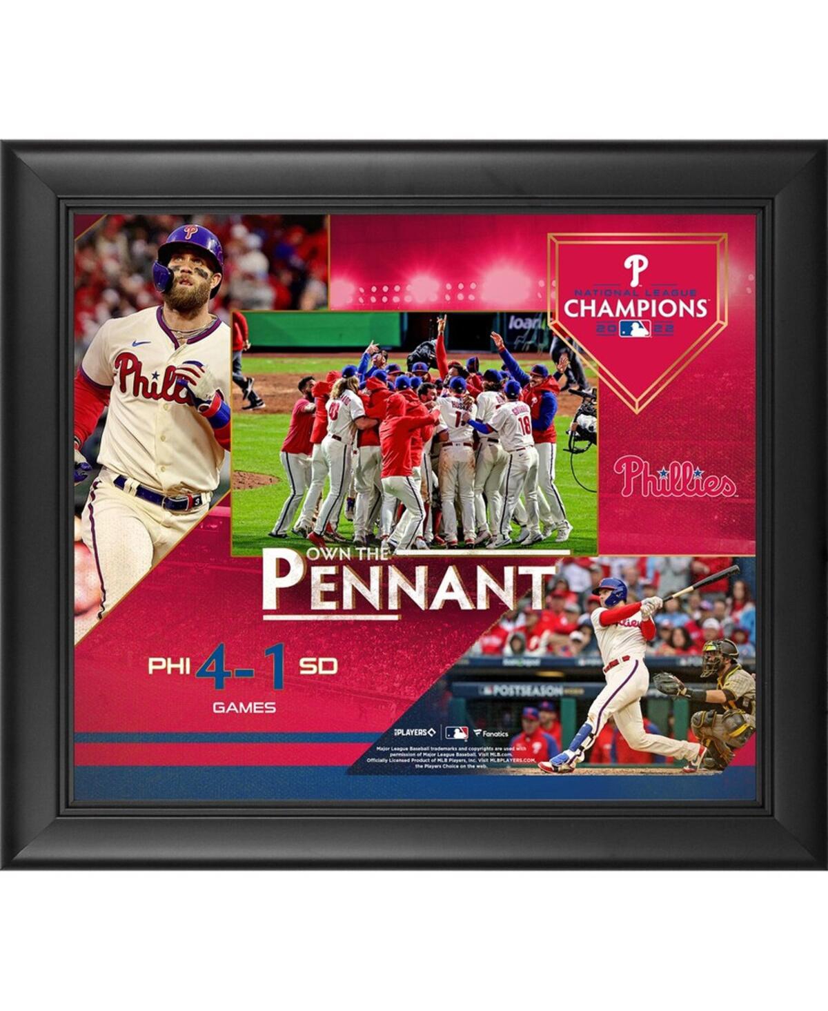 Fanatics Authentic Philadelphia Phillies Framed 15" X 17" 2022 National League Champions Collage In Multi
