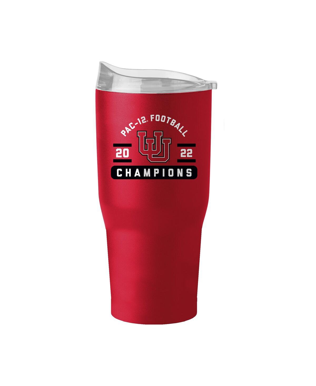 Logo Brands Utah Utes 2022 Pac-12 Football Conference Champions 30 oz Powder Coat Tumbler In Red