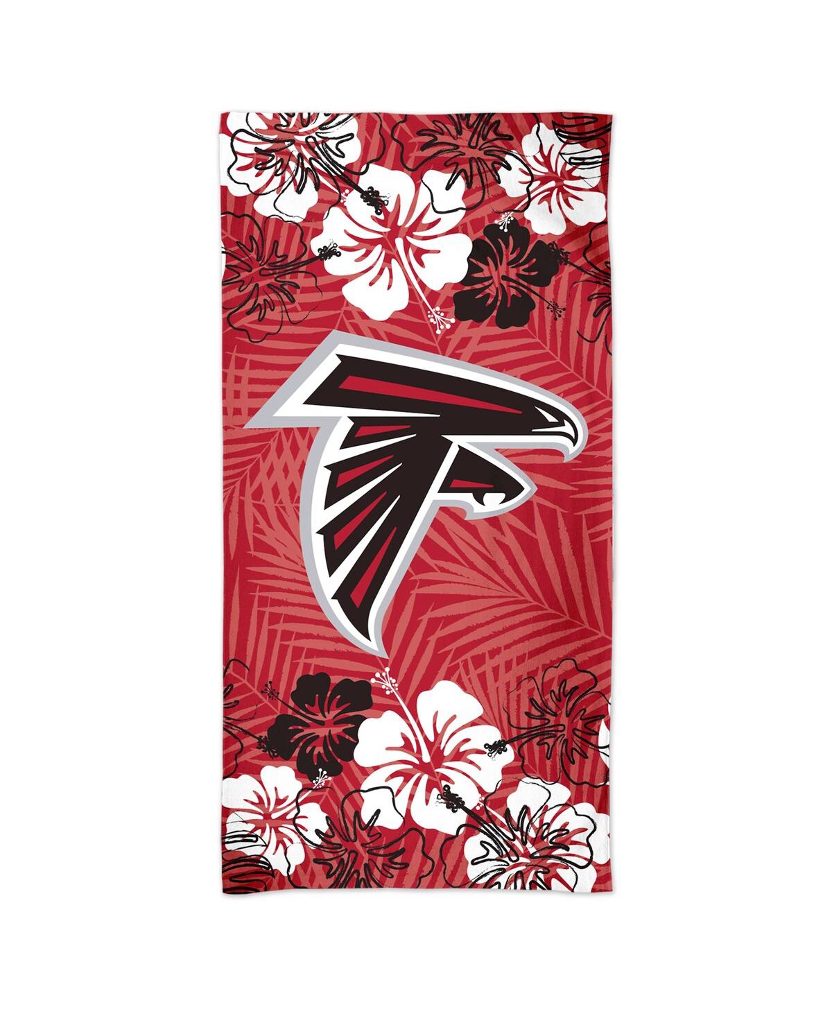 Wincraft Atlanta Falcons 60'' X 30'' Floral Spectra Beach Towel In Red