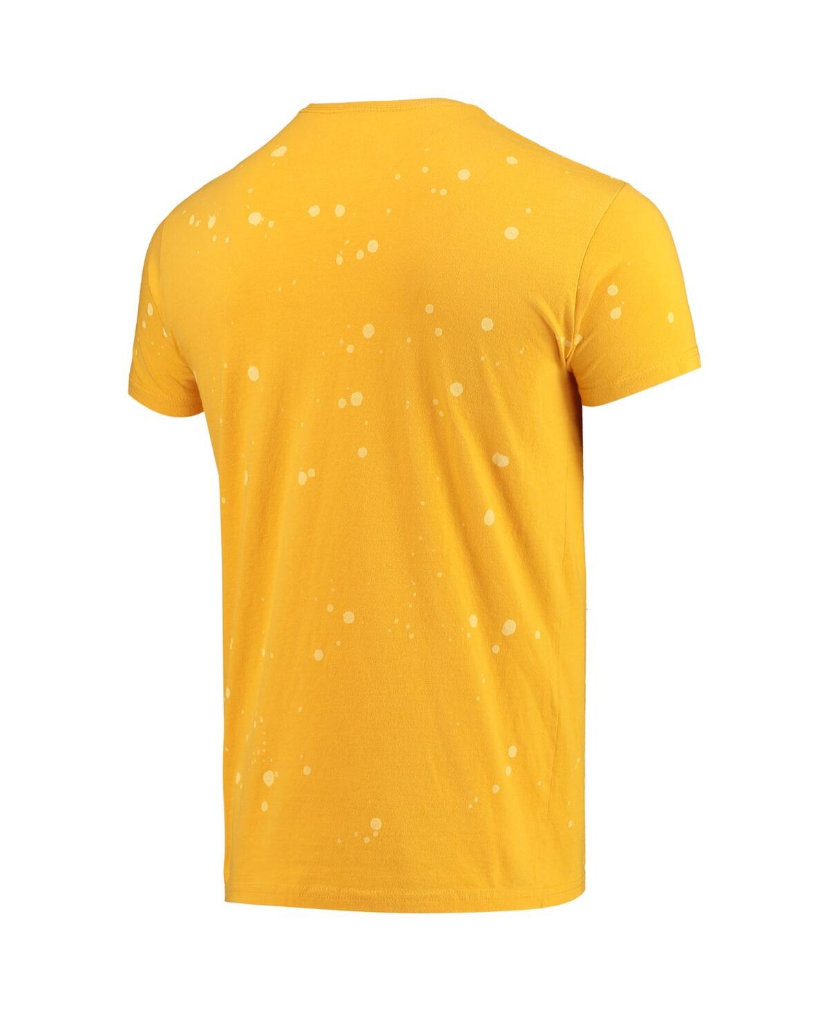 Shop Retro Brand Men's Original  Gold Kentucky State Thorobreds Bleach Splatter T-shirt