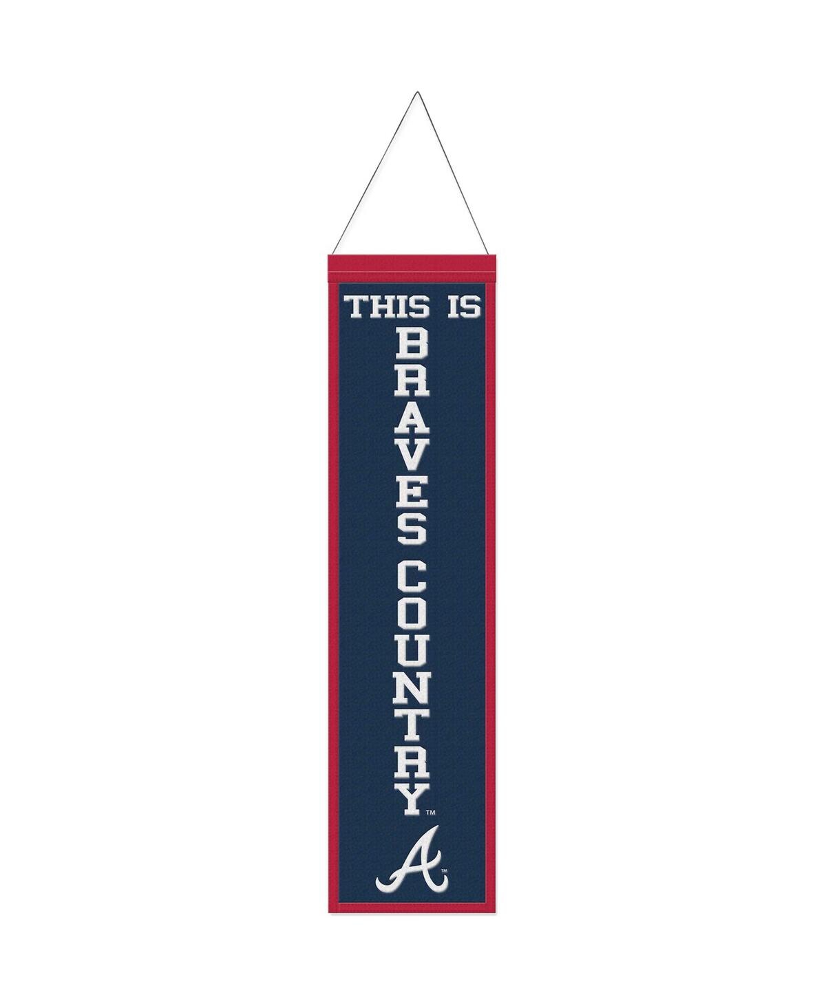 Wincraft Atlanta Braves 8" X 32" Slogan Wool Banner In Multi