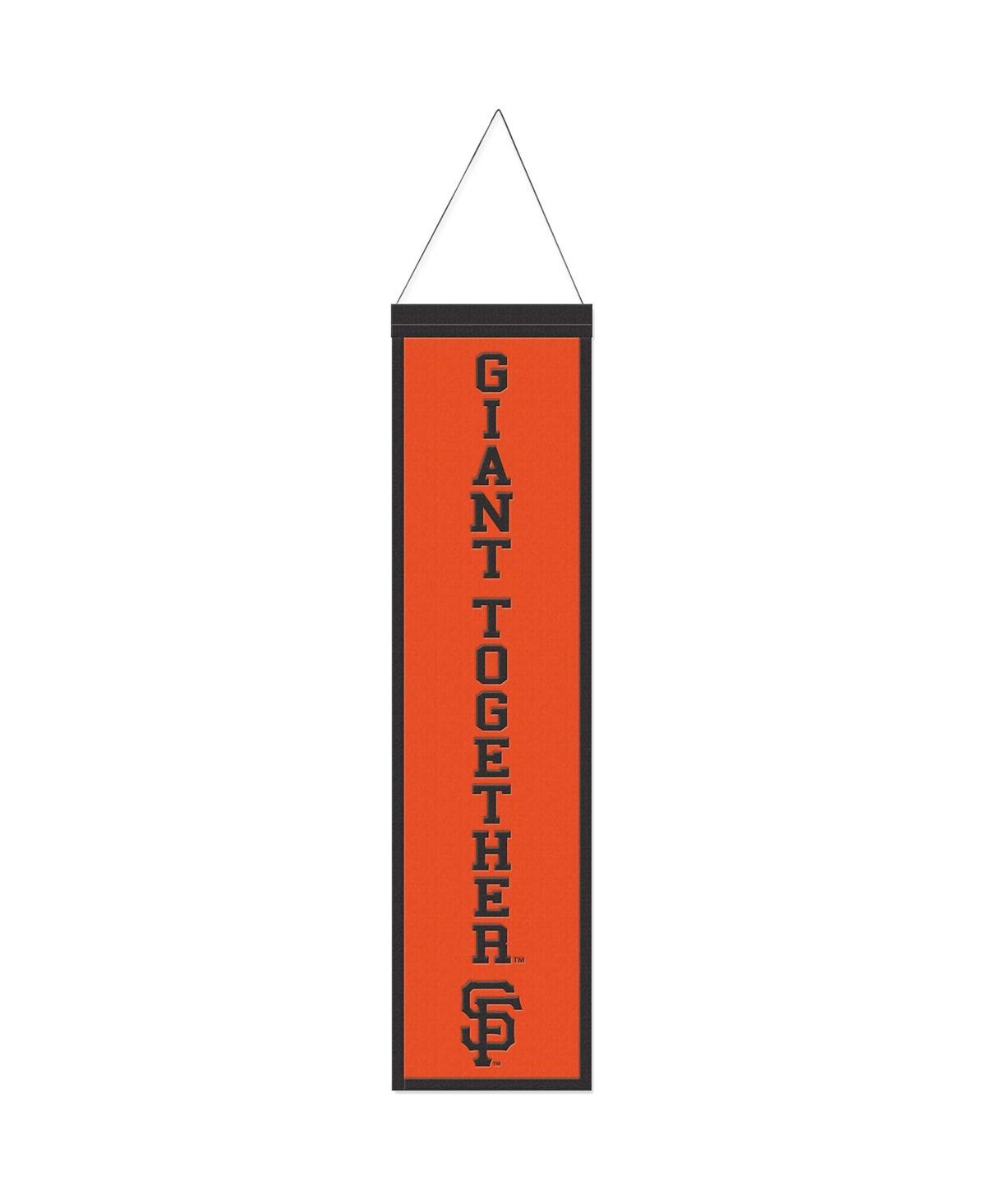 Wincraft San Francisco Giants 8" X 32" Slogan Wool Banner In Orange