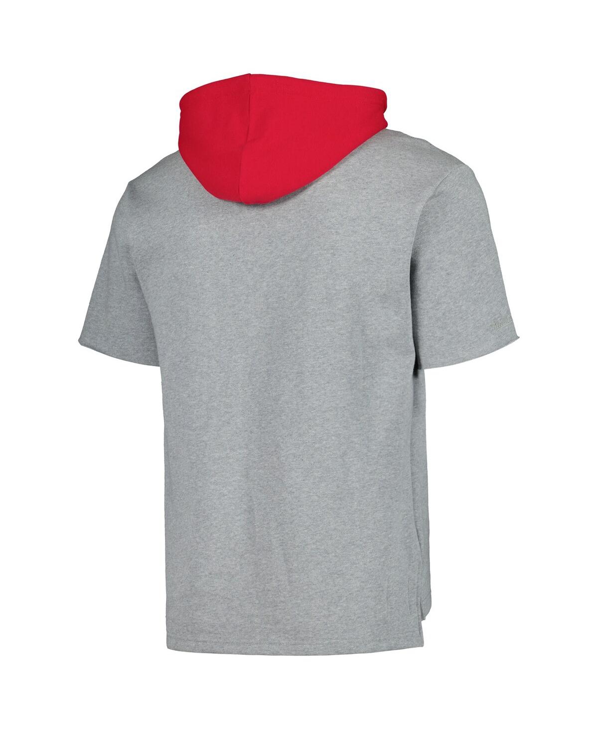 Mitchell & Ness Men's  Heather Gray St. Louis Cardinals Postgame Short Sleeve Pullover Hoodie In Heather Gray