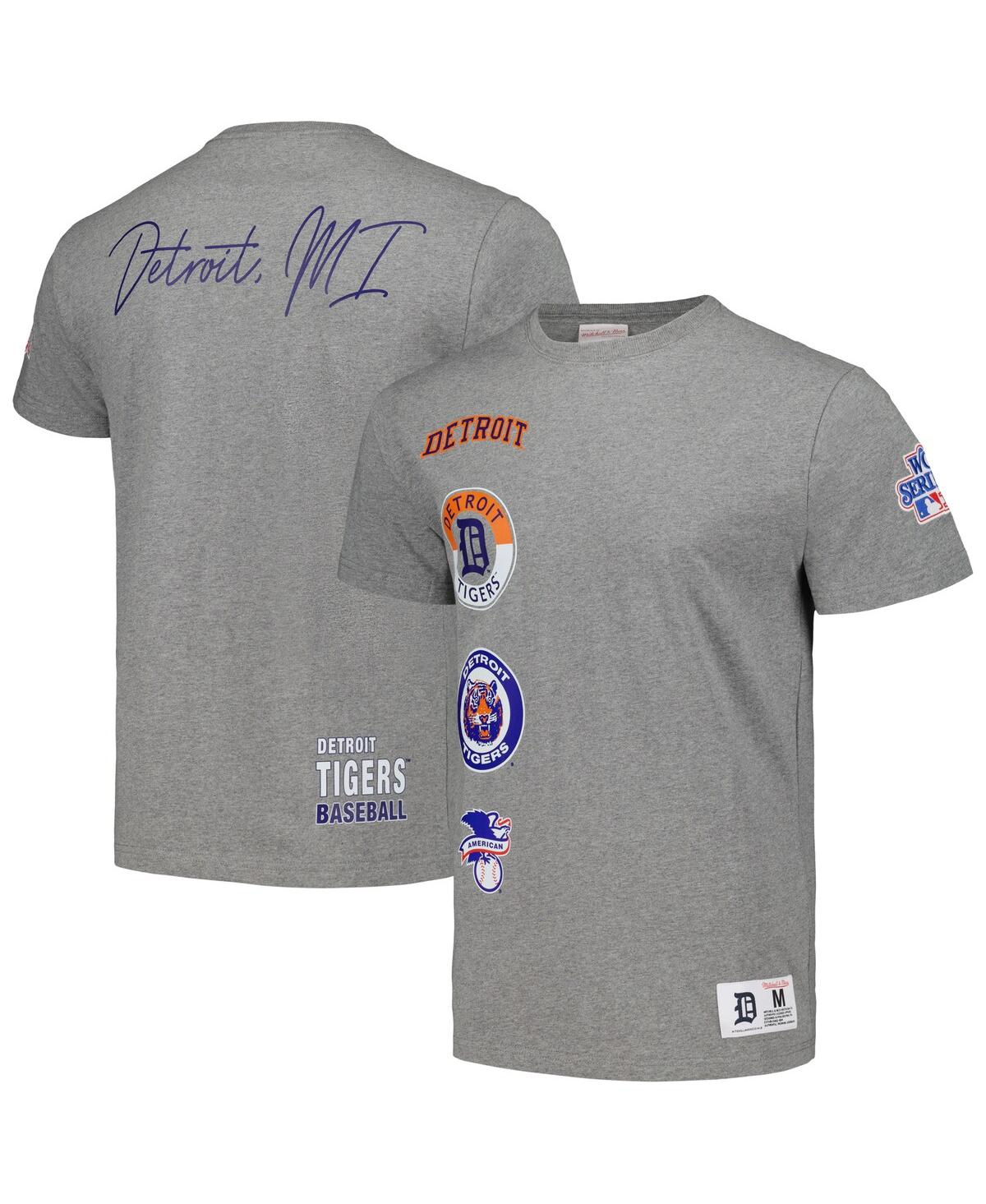 Men's Mitchell & NessDetroit Tigers Cooperstown Collection City Collection T-shirt - Heather Gray