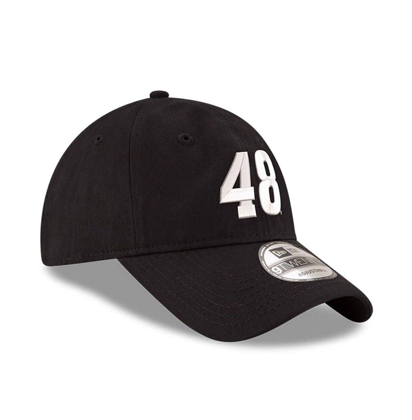 Мужская кепка New Era Black Alex Bowman Enzyme Washed 9TWENTY Adjustable Hat — фото 4