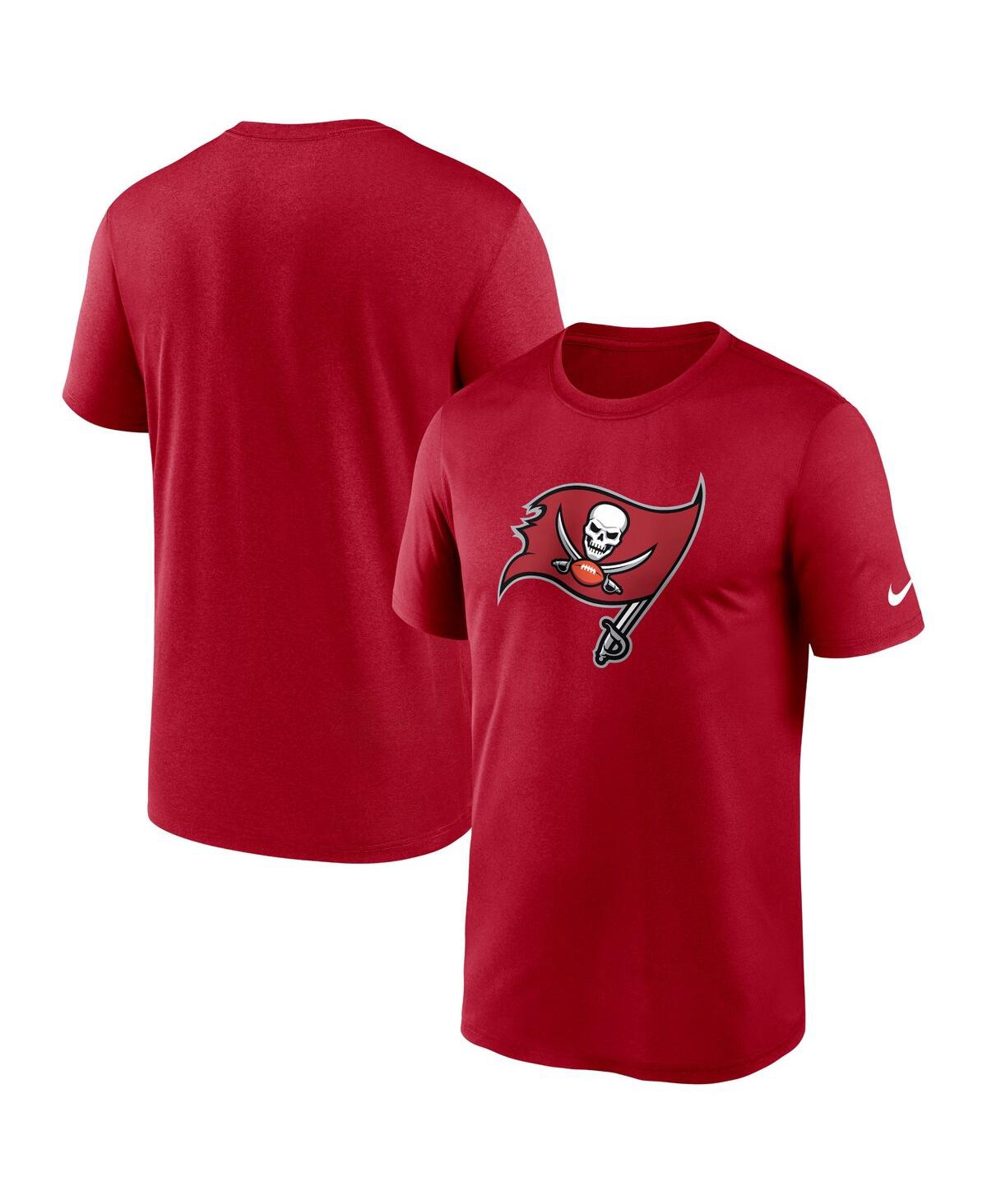 Shop Nike Men's  Red Tampa Bay Buccaneers Legend Logo Performance T-shirt