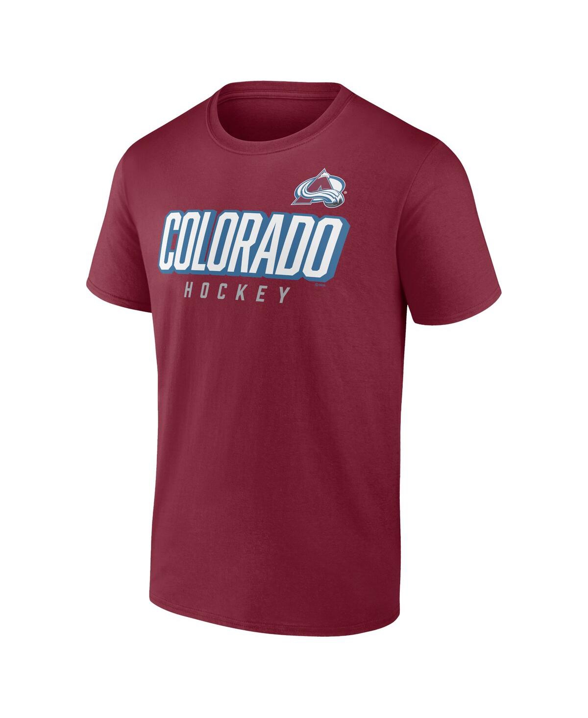 Shop Fanatics Men's  Burgundy Colorado Avalanche Wordmark Two-pack T-shirt Set