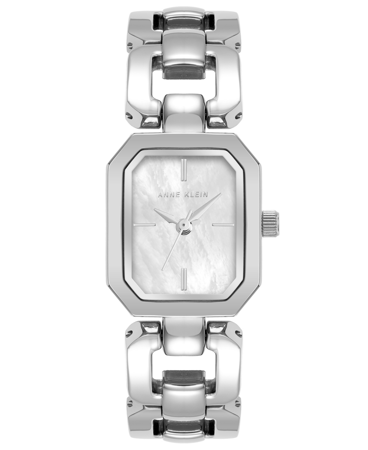 Anne Klein Women's Silver-tone Alloy Watch 22mm X 38.5mm In White,silver-tone