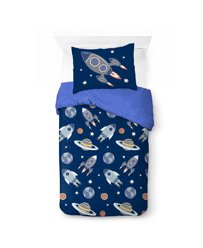 Saturday Park Outer Space 100 Organic Cotton Twin Duvet Cover & Sham
