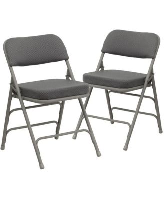 2 Pack Home & Office Portable Party Events Fabric Padded Metal Folding Chair