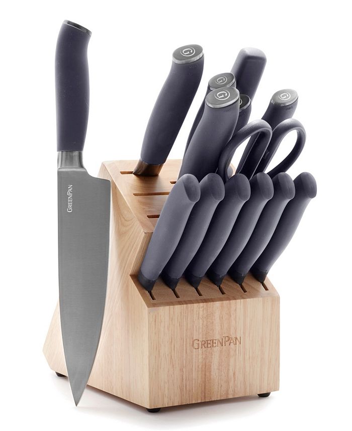 CUISINART Block Knife Set, 15pc Ultra Ultra- Sharp Cutlery Knife Set with  Steel Blades for Precise Cutting , Lightweight, Stainless Steel, Durable 