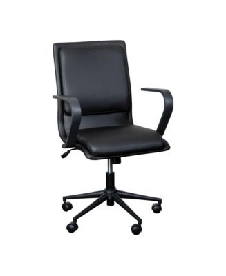 MERRICK LANE Artemis Mid Back Home Office Chair With Armrests Height Adjustable Swivel Seat And Five Star Base Macy s