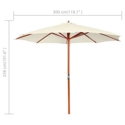 Parasol 118.1"x101.6" Sand White