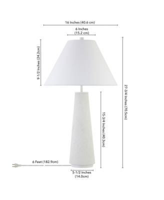 Ingalls 28" Tall Monochrome Table Lamp with Linen Shade
