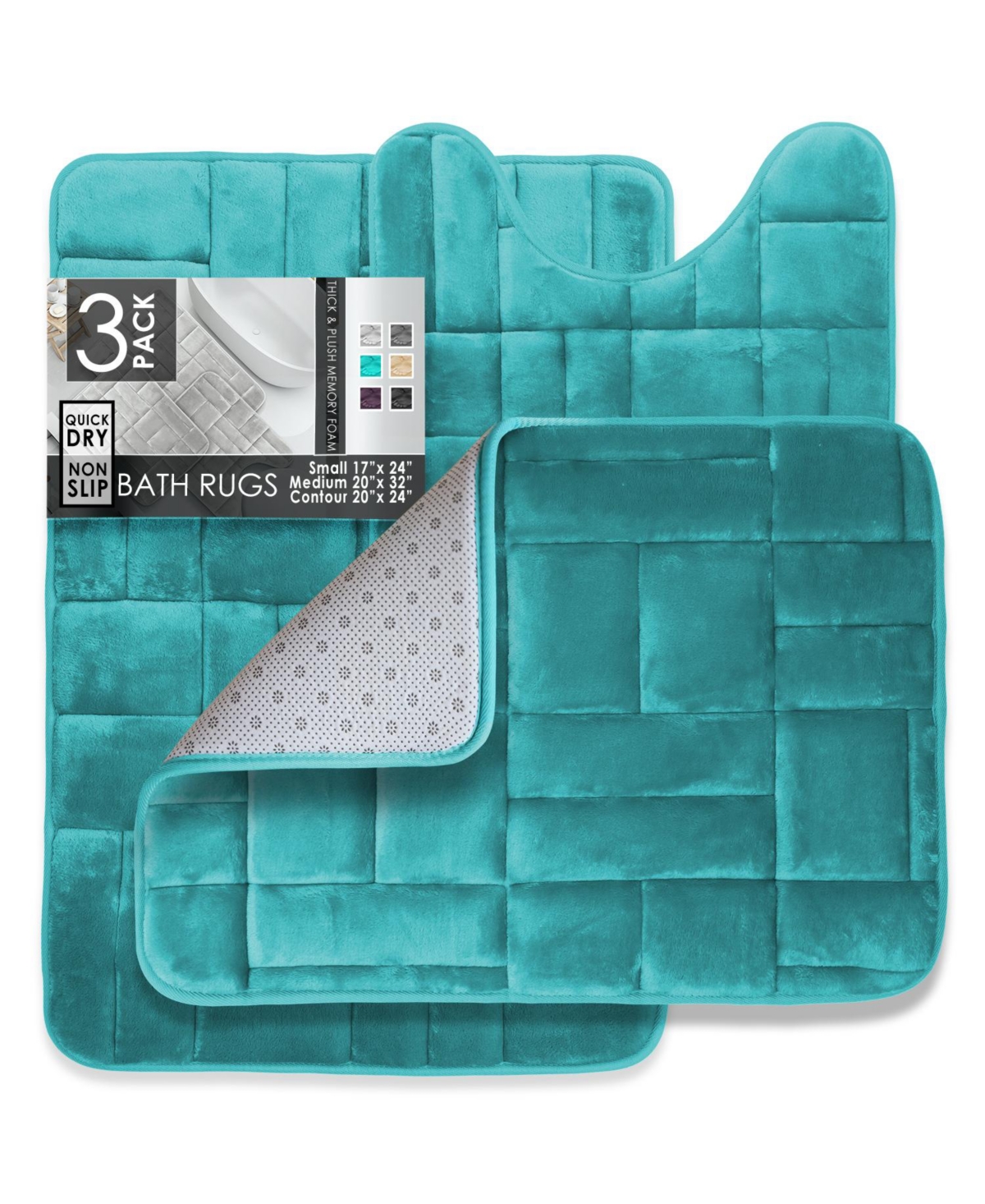Soft And Non-slip Memory Foam Bath Rug - Quick Drying And