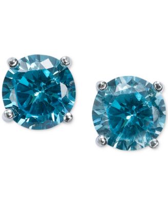 Giani Bernini - Cubic Zirconia Sterling Silver Stud Earrings (Also in Rose Gold, Yellow Gold, Pink, Yellow, Purple, Aquamarine, Blue Topaz, & Black)