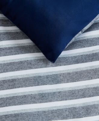 Heathered Block Reversible 3 Piece Comforter Set, Full/Queen