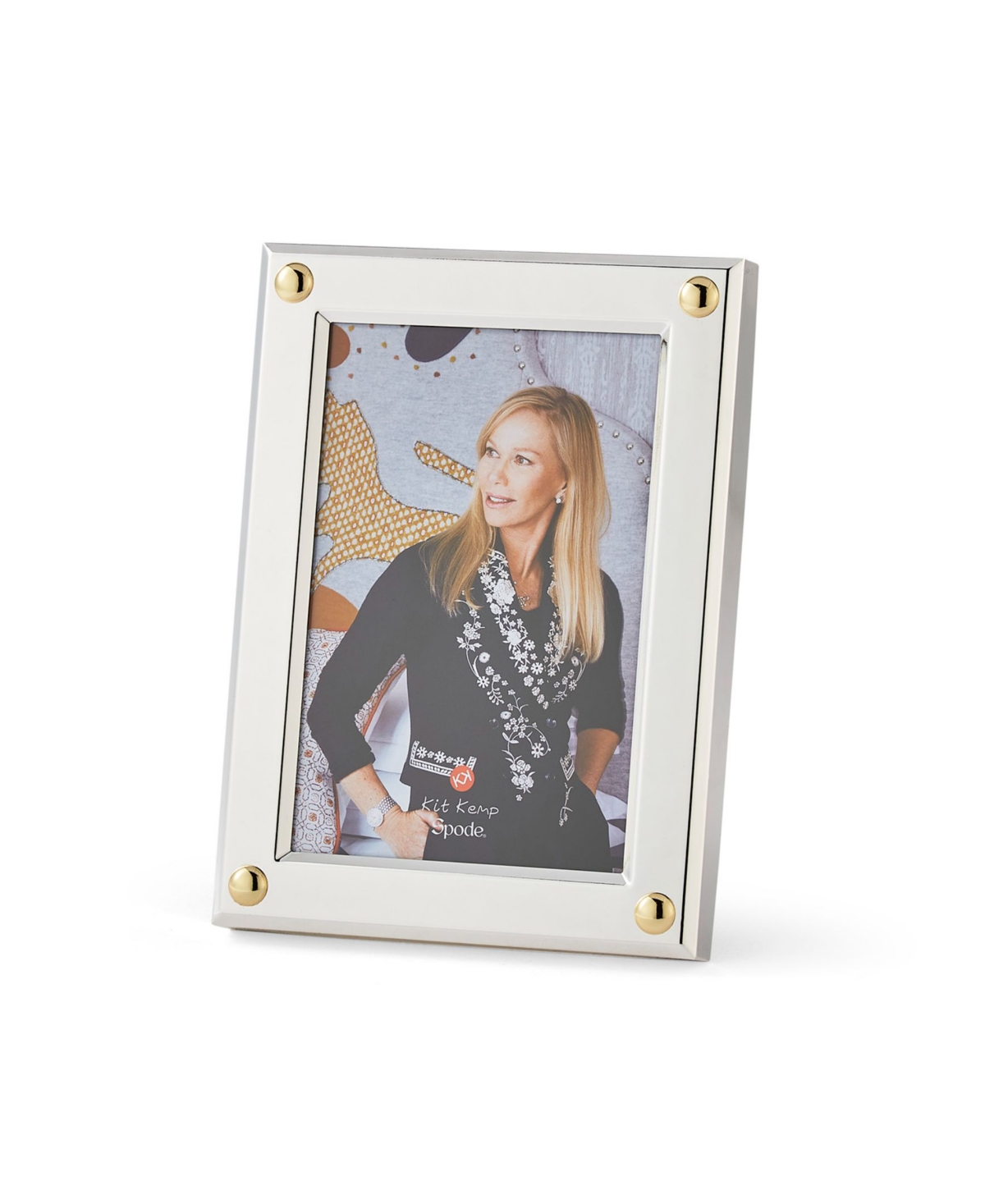 Portmeirion Cabochon Photo Frame, 4" X 6" In Silver