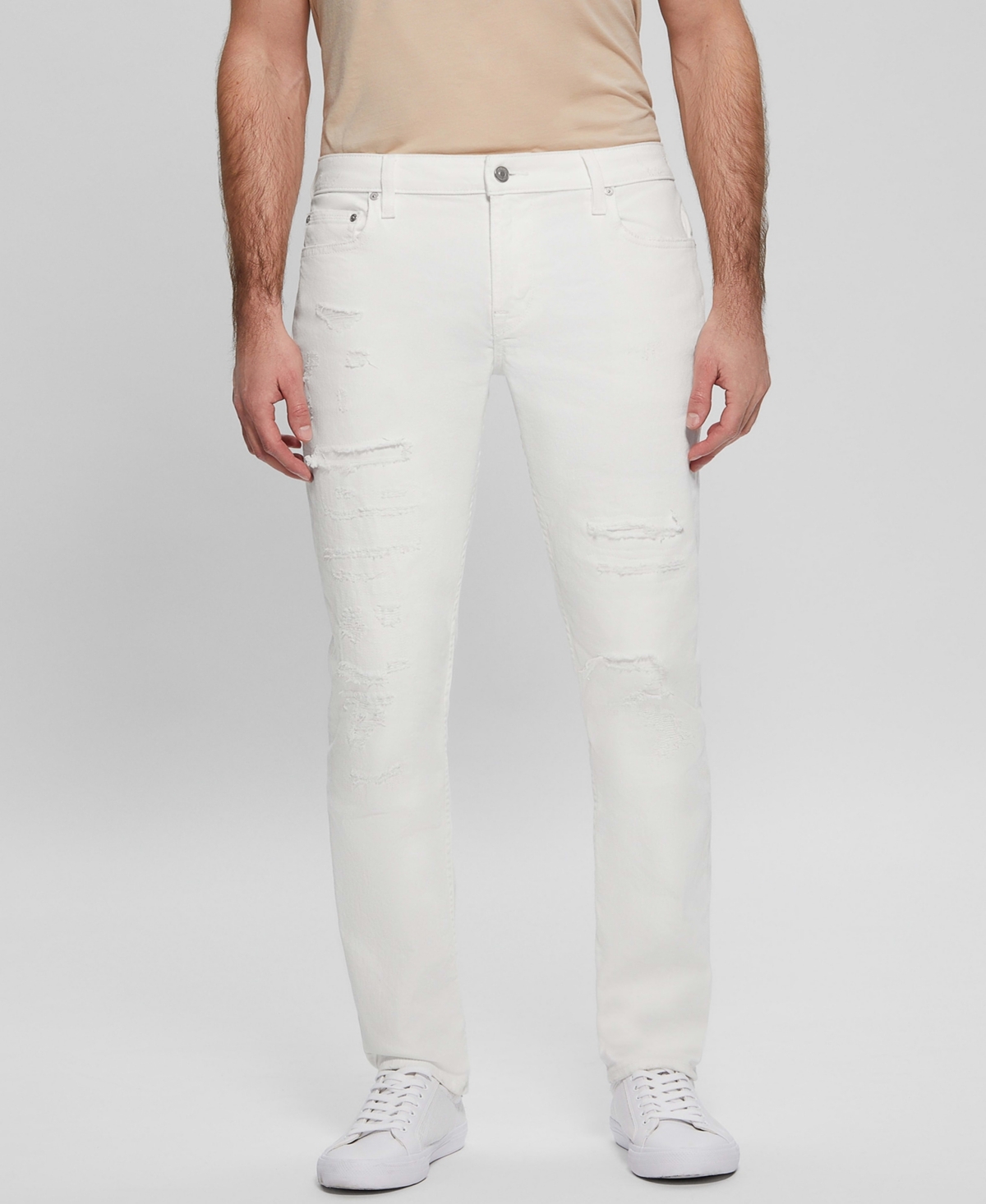 Guess Men's Slim Tapered Jeans In White