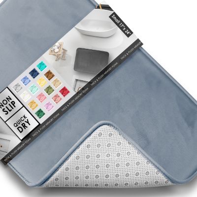 Ultra-Soft Plush Memory Foam Non-Slip Bath Rug, 17" x 24"