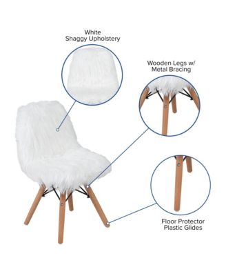 Kids Shaggy Dog Accent Chair - Desk Chair - Playroom Chair