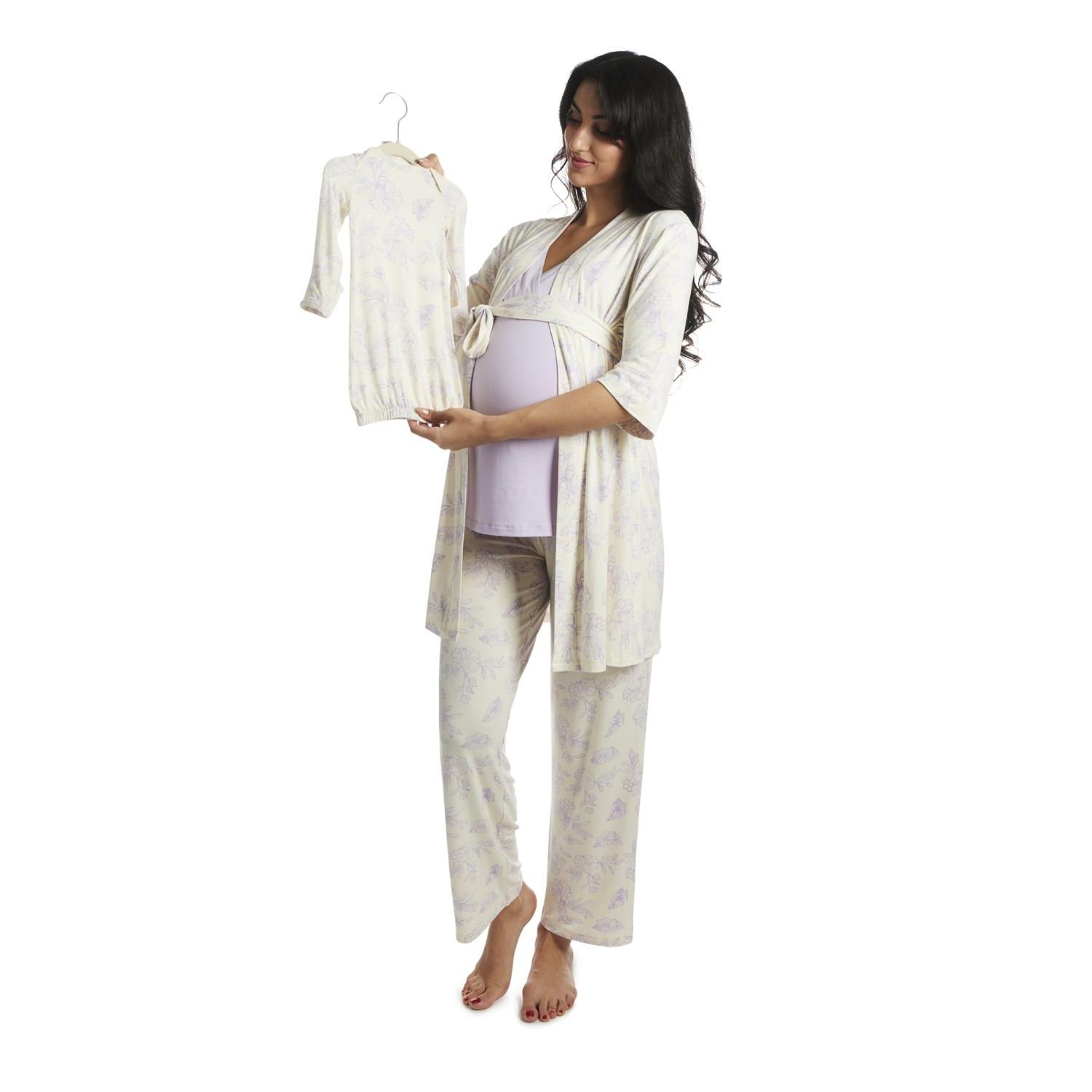 Women's Maternity Analise During After 5-Piece Maternity/Nursing Sleep Set