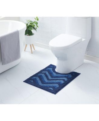 Ultra Soft Non Slip Shaggy Bath Rug - Chevron Design - Counter 20"x24"