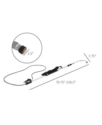 18' Pressure Washer Pump Telescoping Extension Wand 3 Section 4000PSI