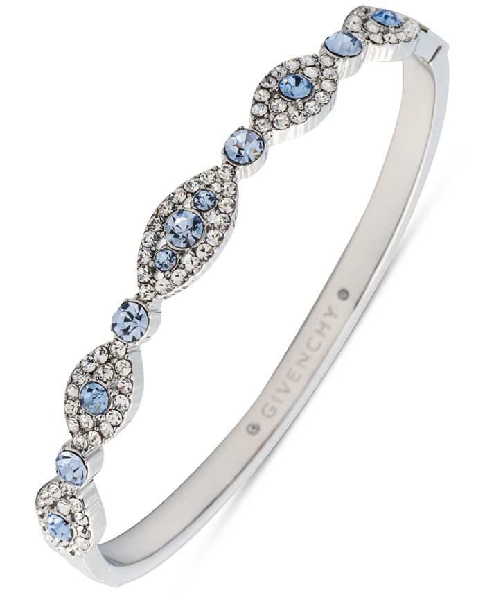 Givenchy Silver Tone Crystal Evil Eye Bangle Bracelet Macy s