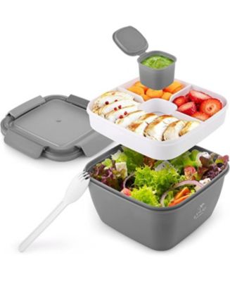 Zulay Kitchen Leak Proof Salad Dressing Container To Go With Smart Lock