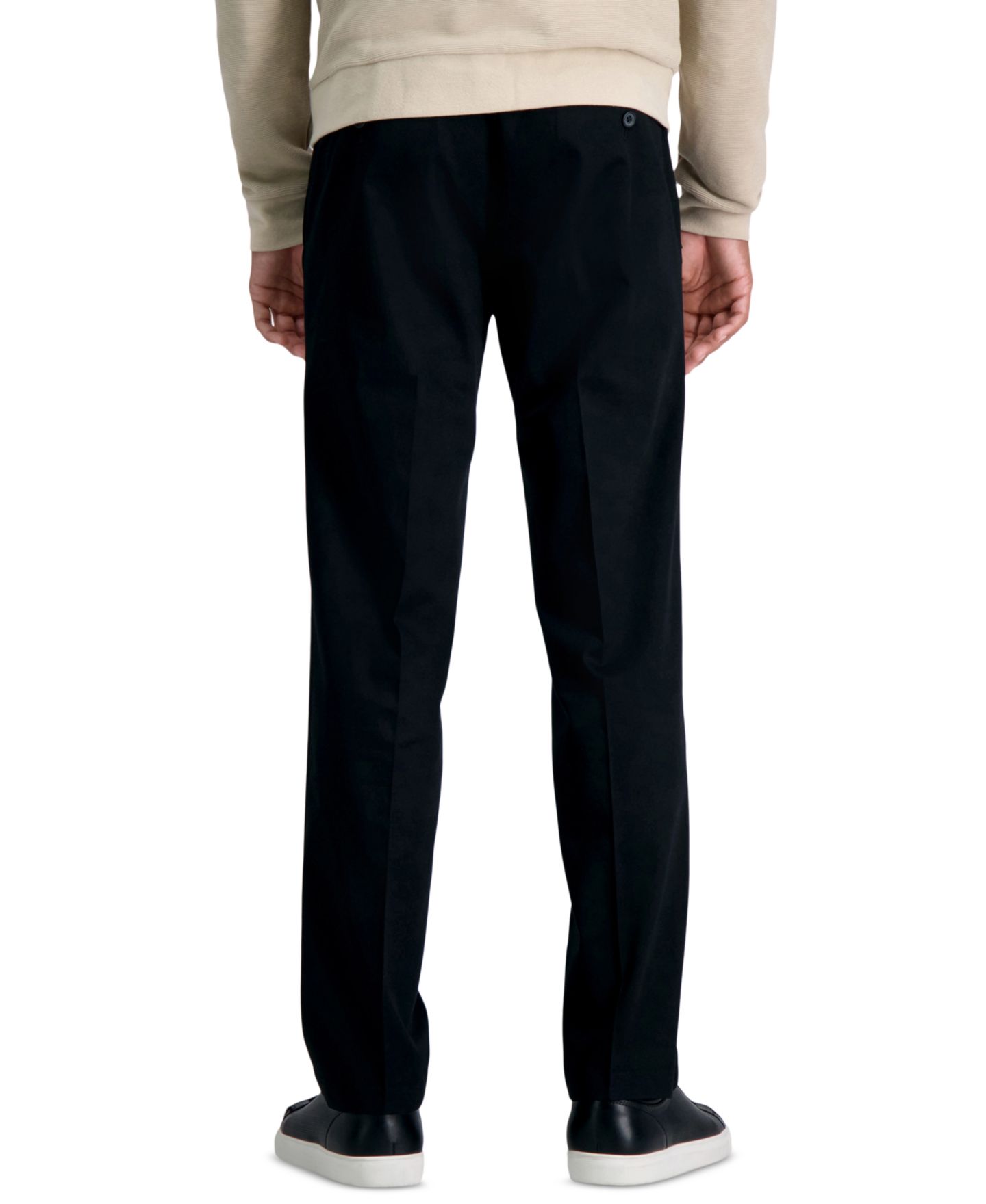 Мужские брюки Haggar Premium No Iron Khaki Straight-Fit Stretch Flat-Front, цвет: Чёрный — фото 3