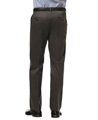 Men’s Premium No Iron Khaki Straight-Fit Stretch Flat-Front Pants