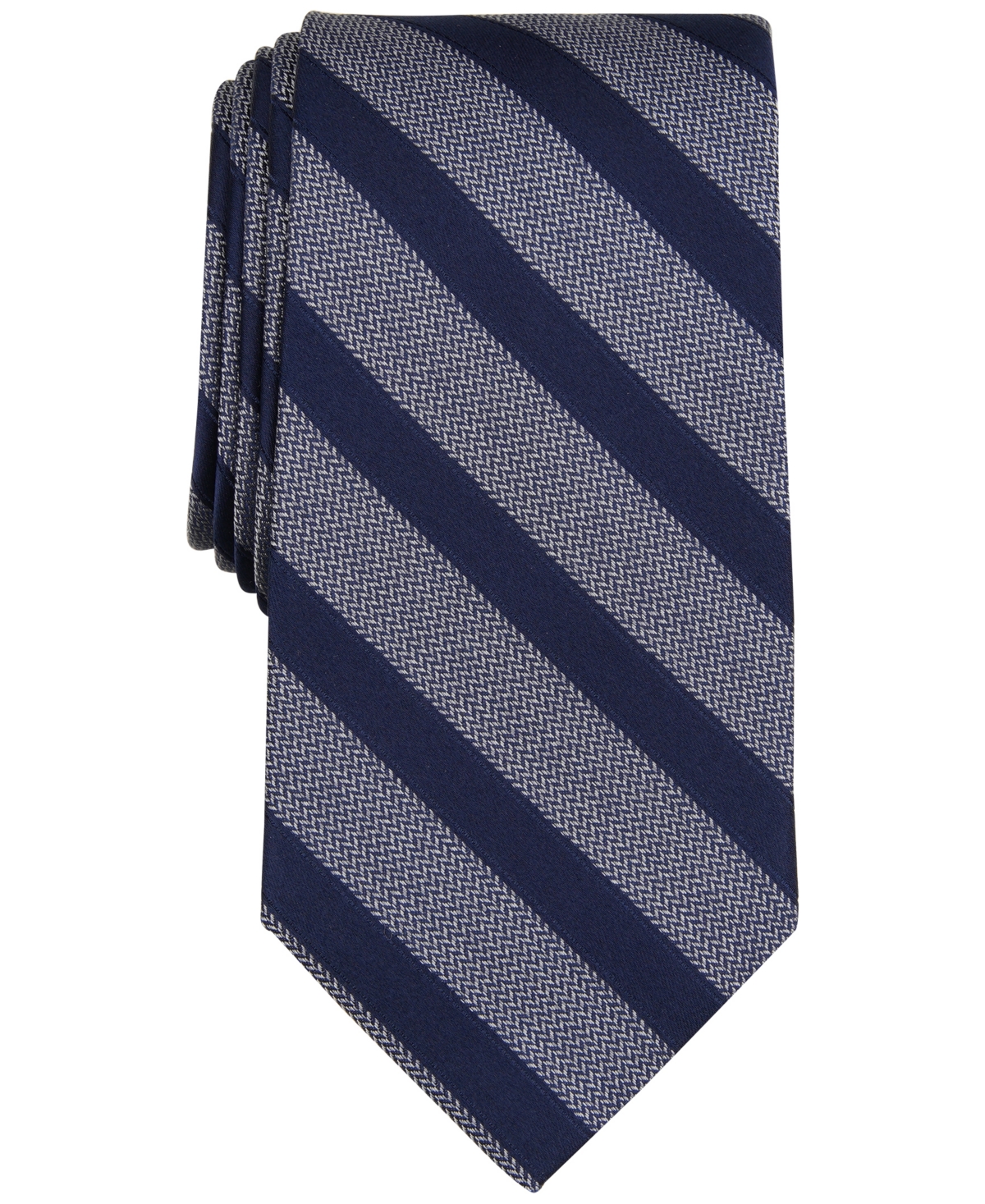 Michael Kors Men's Weaver Stripe Tie In Grey