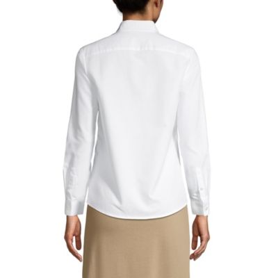 School Uniform Women's Long Sleeve Oxford Dress Shirt