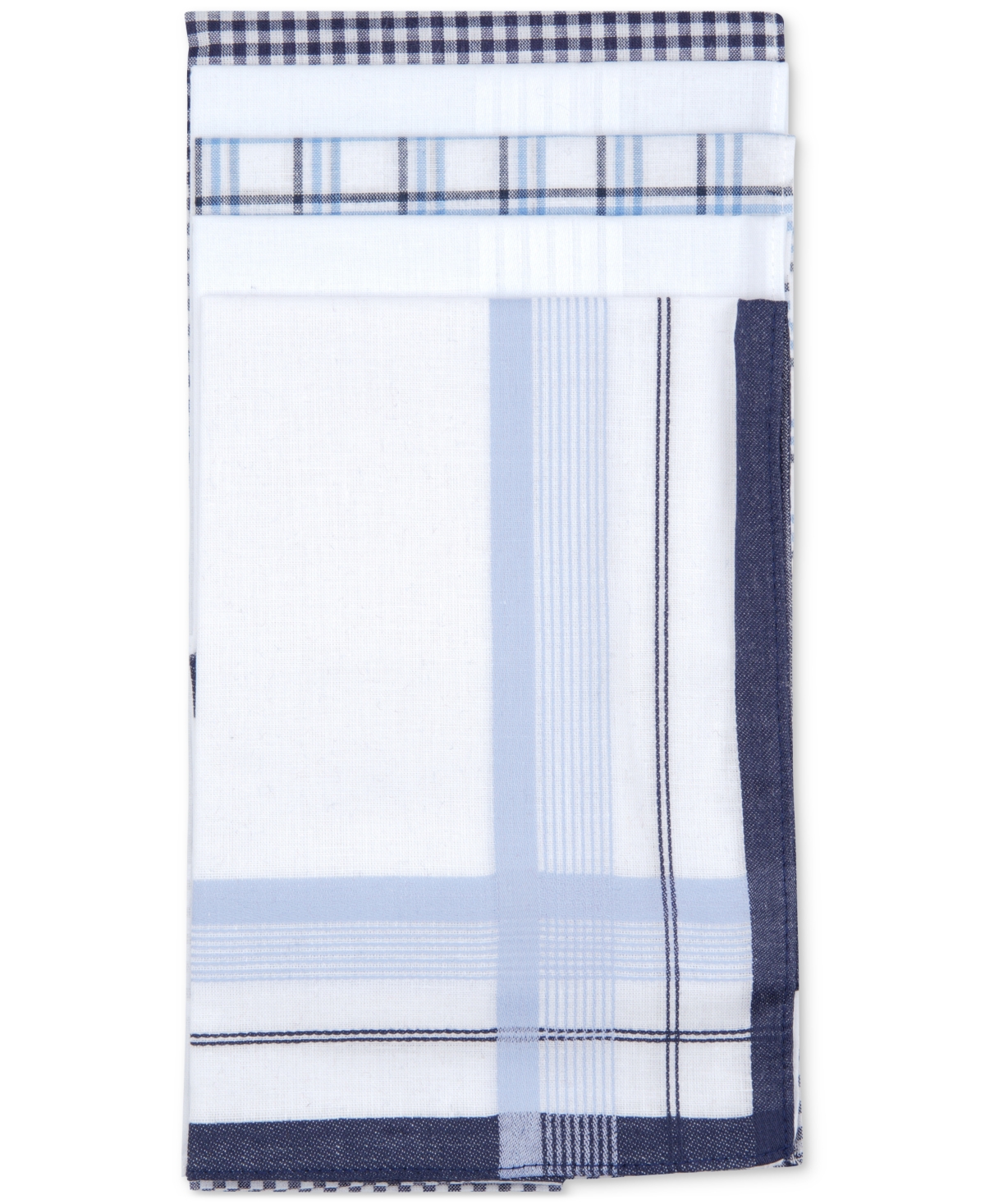 Club Room Men's 5-pk. Combination Blue Patterned Handkerchiefs, Created For Macy's