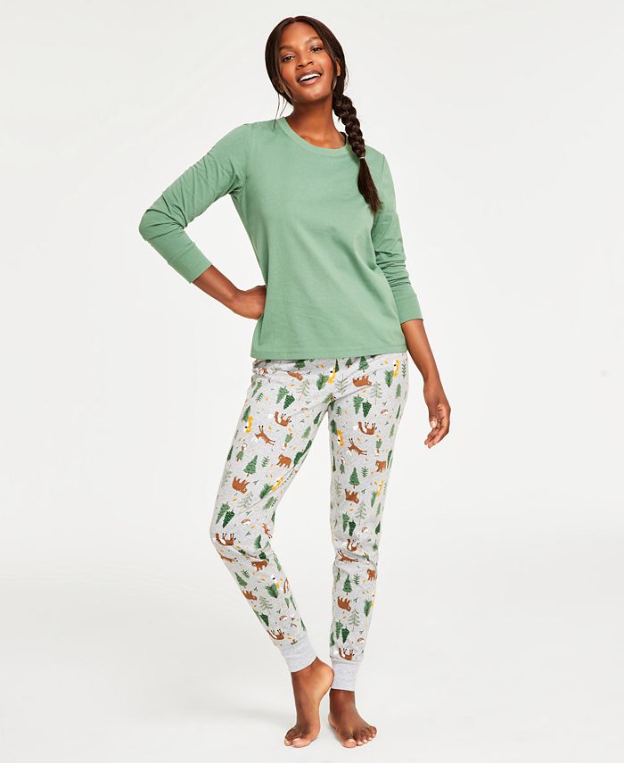 Family Pajamas Matching Women's Mix It Forest Pajamas Set, Created for ...