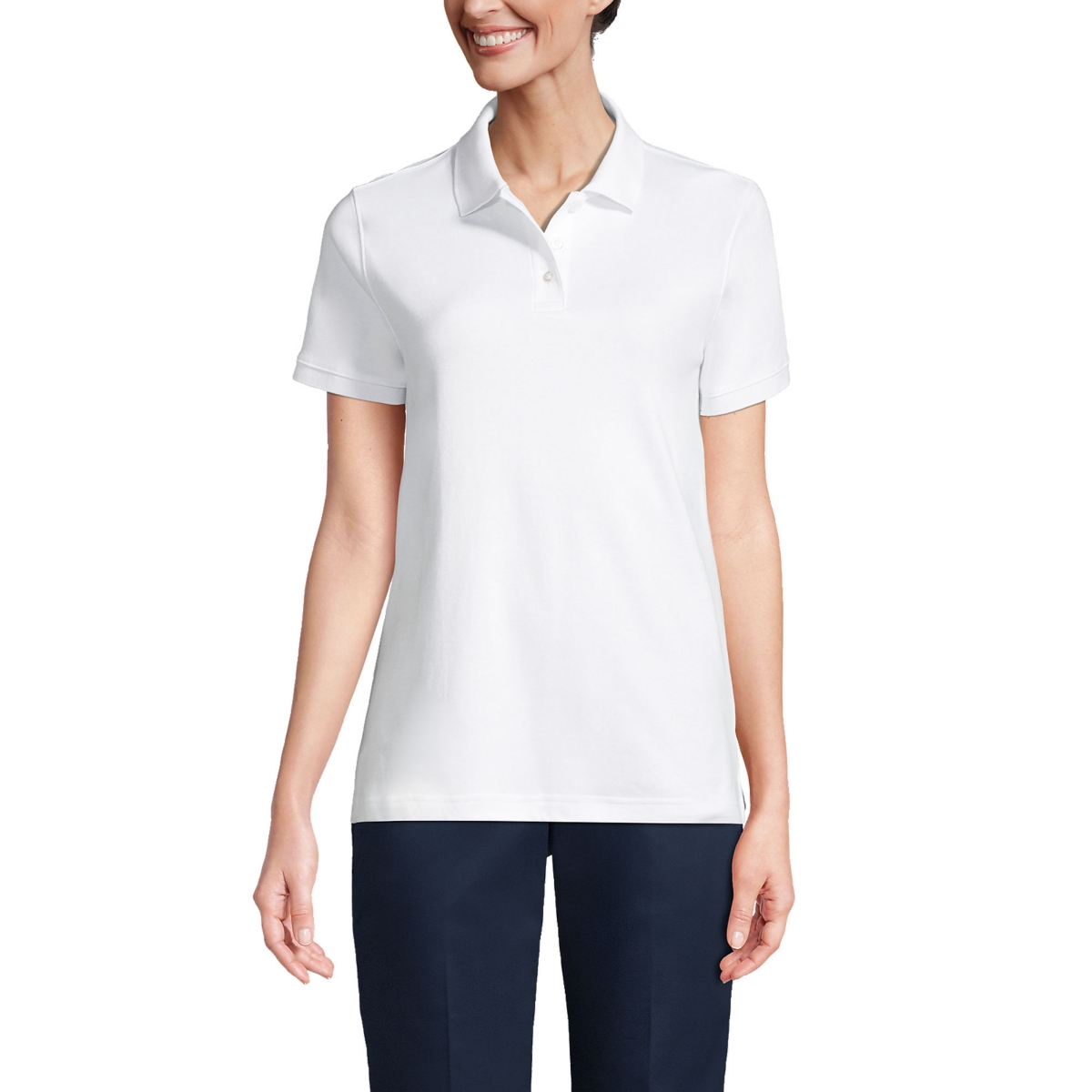 Women's Tall Short Sleeve Interlock Polo Shirt - Blue