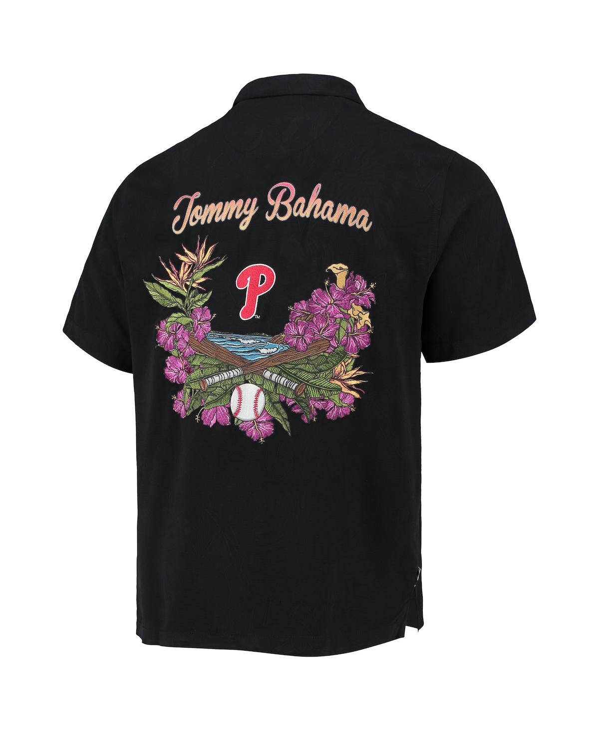 Shop Tommy Bahama Men's  Black Philadelphia Phillies Baseball Bay Button-up Shirt