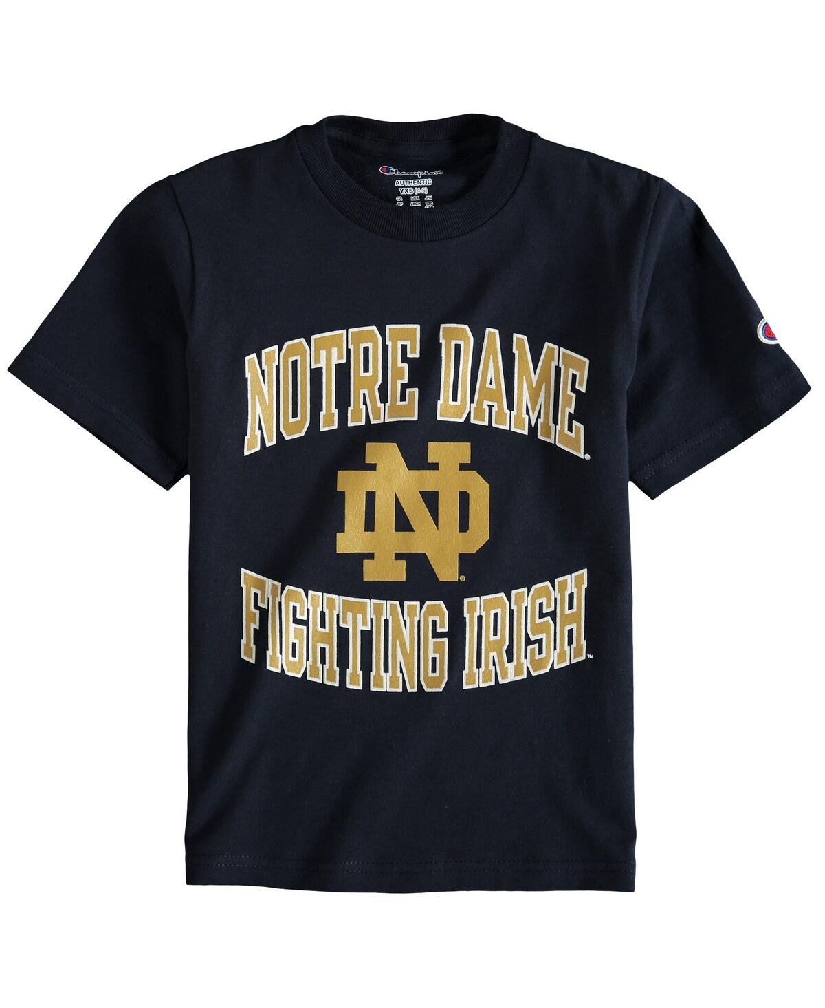 Champion Kids' Big Boys  Navy Notre Dame Fighting Irish Circling Team Jersey T-shirt