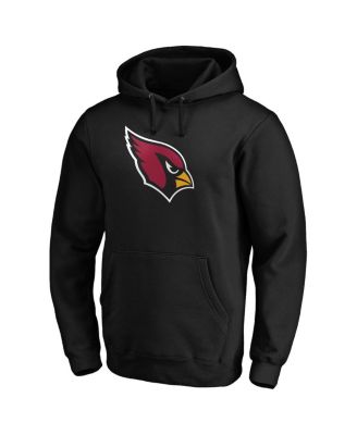 Men's Black Arizona Cardinals Primary Logo Fitted Pullover Hoodie
