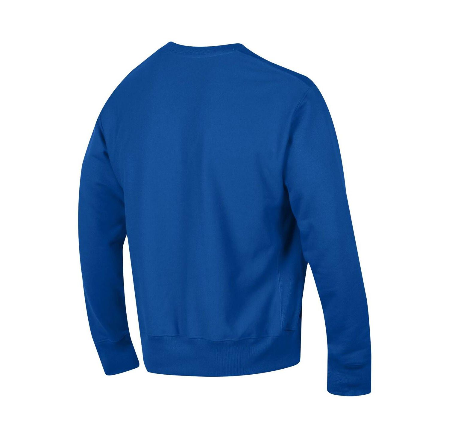 Men's Royal Kansas Jayhawks Arch Reverse Weave Pullover Sweatshirt