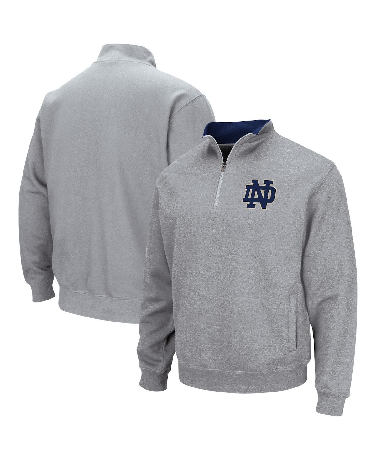 Colosseum Men's  Heathered Gray Notre Dame Fighting Irish Tortugas Team Logo Quarter-zip Jacket In Heathered Gray