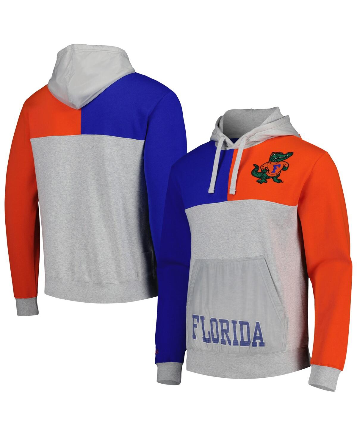 Mitchell & Ness Men's  Heather Gray Kansas Jayhawks Tie-breaker Pullover Hoodie In Heather Gray